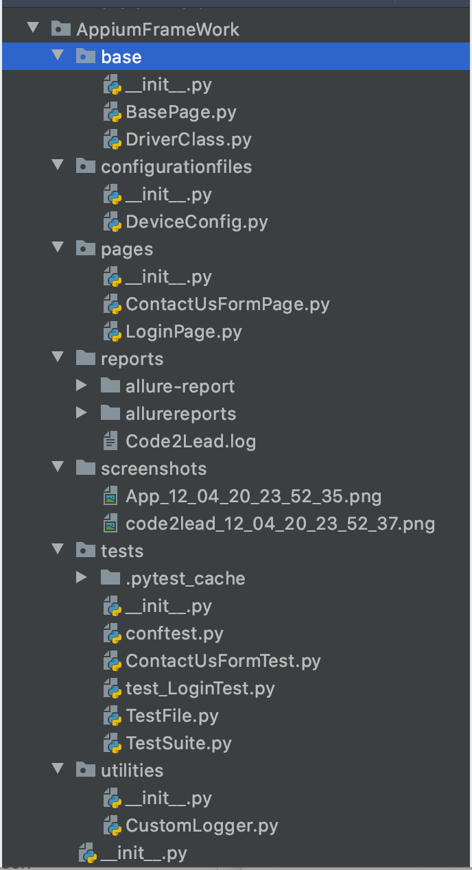 FrameWork Design Structure